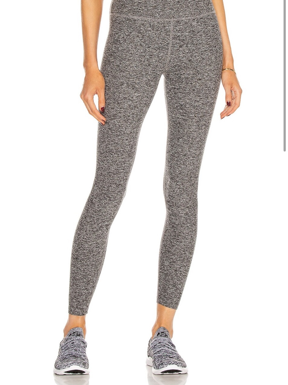 Beyond Yoga Heathered Gray High-Waist Leggings